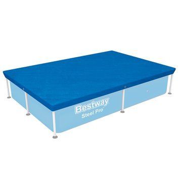 Тент для каркасного прямоугольного бассейна 221&times;150 см Bestway 58103, защитный чехол, тарпаулин 0.18 мм 58103 фото