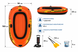 Надувная лодка Intex Explorer Pro 100 58355 одноместная 160&times;94&times;29 см, 3 воздушные камеры, до 80 кг 58355 фото 3