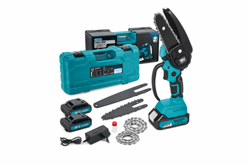 Акумуляторна міні-ланцюгова пила ASSUR ASR744 18V з 2 шинами (4" і 6"), 2 акумулятори, кейс &mdash; портативна електропила для обрізки дерев ASR744/МК фото
