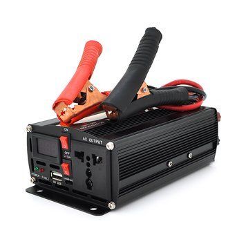 Інвертор напруги POWERMASTER, 24V/220V, 300W з модифікованою синусоїдою, 1 універсальна розетка, клеми 29426 фото