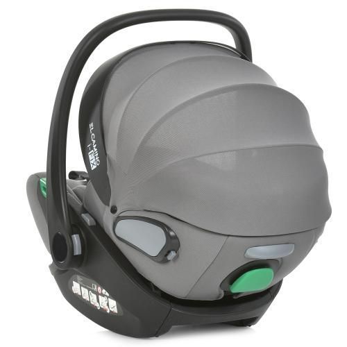 Дитяче автокрісло El Camino i-FIX+ ME 1110 Simply Gray i-Size R129 (40&ndash;87 см), автолюлька з боковим захистом ME 1110 Simply Gray фото