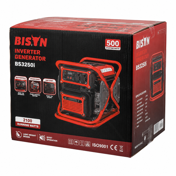 Інверторний бензиновий генератор BISON BS3250i 3.2 кВт BS3250 фото