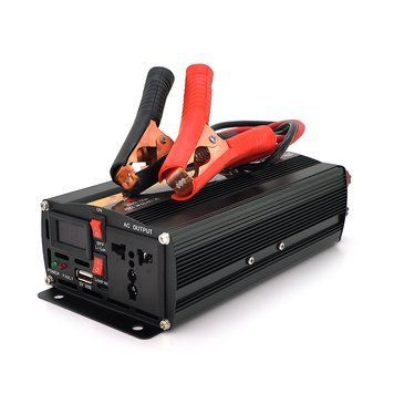 Інвертор напруги POWERMASTER, 24V/220V, 600W з модифікованою синусоїдою, 1 універсальна розетка, клеми 29428 фото