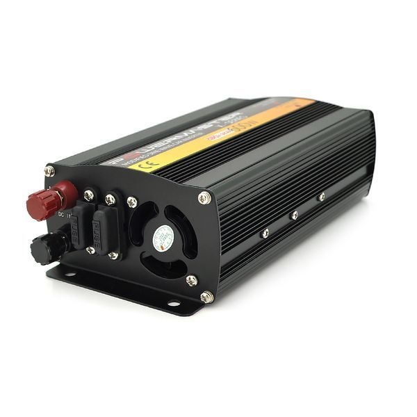 Інвертор напруги POWERMASTER, 24V/220V, 600W з модифікованою синусоїдою, 1 універсальна розетка, клеми 29428 фото