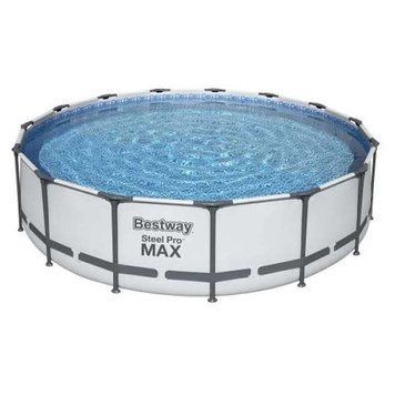 Каркасний басейн Bestway 56488 круглий 457&times;107 см Steel Pro MAX з фільтр-насосом, драбиною та тентом 56488 фото