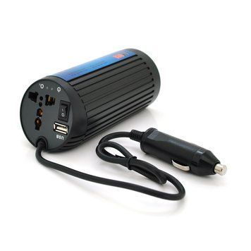 Інвертор напруги POWERMASTER, 12V/220V, 150W з модифікованою синусоїдою, 1 універсальні розетки, клеми 29434 фото