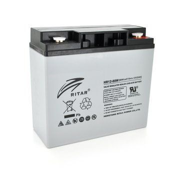 Акумуляторна батарея AGM RITAR HR1288W, Gray Case, 12V 22.0Ah ( 181 х 77 х 167 (167 ) 6.50kg Q4 1712 фото