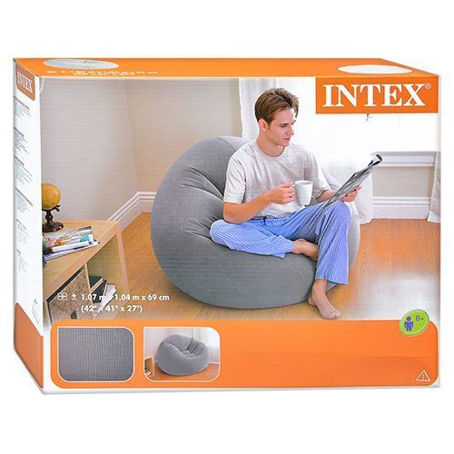 Надувне велюрове крісло Intex 68579 надувне крісло мішок до 100 кг 68579 фото