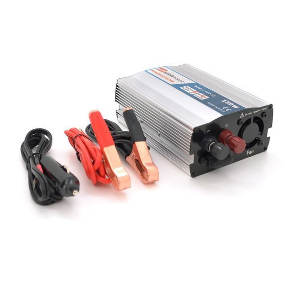 Інвертор напруги Mervesan MRV-15012 (150W), 12/220V, approximated, 1Shuko, клеми + крокодили, Box.Q20 29171 фото
