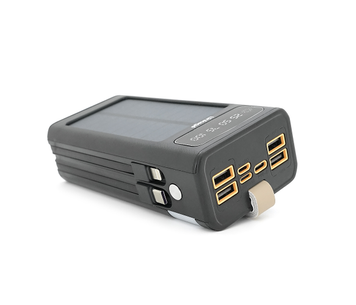 Power bank Linkage LKP-46, Solar 30000mAh, 22.5W, Кабелi Туре-С+Lighting, 0.70 kg, Black, Box Linkage LKP-46 фото