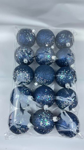 Plain ball 60 mm glitter navy