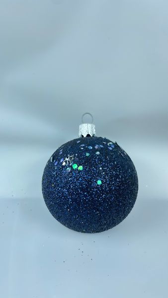 Plain ball 60 mm glitter navy