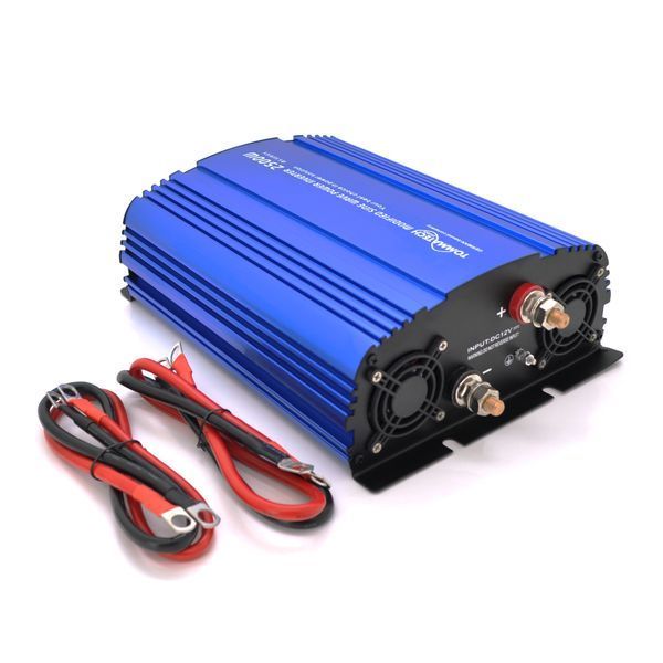 Інвертор напруги Tommatech MS-2500, 12V/220V, 2500W з апроксимованою синусоїдою, 2Shuko, USB, 2*клемні дроти, 10 запобіжників, Q2 29448 фото