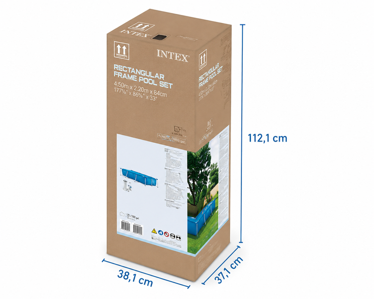 Каркасний басейн Intex 28274 Metal Frame Pool 450x220x84 см з фільтр-насосом 220V, 7127 л 28274 фото