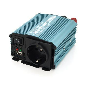 Інвертор напруги Mexxsun MXS-150, 12V/220V, 150W з модифікованою синусоїдою, 1 Shuko, клемні дроти, Q30 29225 фото