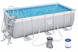 Каркасний басейн Bestway 56456 412&times;201&times;122 см прямокутний з насосом і драбиною, 8124 л Steel Pro MAX 56456 фото 1
