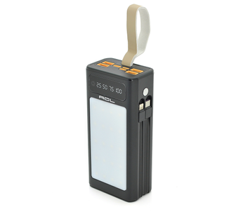 Powerbank ACL PW-85 30000mAh, 22.5W, LIGHTER, Кабелю Type-C + Lighting, 0.70 kg, Black, Box 37711 фото