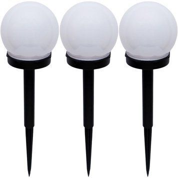 Садовый фонарь на солнечной батарее 35 см D10 см тёплый белый LED для дорожек, клумб и газона 120959 фото