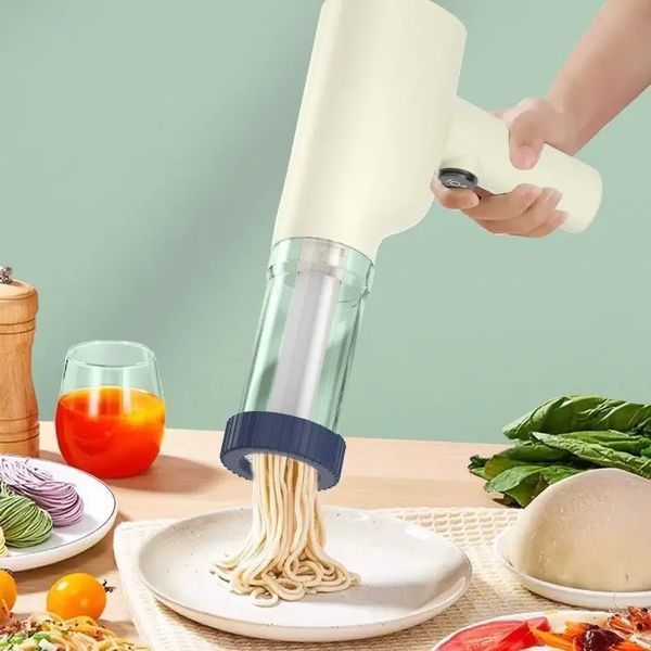 Аккумуляторная машинка для приготовления лапши с 6 разными насадками 12358/МК фото