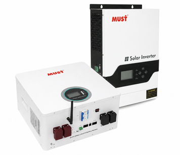 Комплект резервного живлення MUST PV18-3224VPM II 3200W 24V + LiFePO4 акумулятор MUST LP16-24200 5,12 кВт&middot;год 37156-32861 фото
