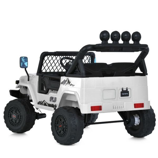 Дитячий електромобіль джип Bambi Racer 2566AEBLR-1 (24V), 4 мотори 35W, EVA колеса, пульт 2.4G, MP3, білий 2566AEBLR-1(24V) фото