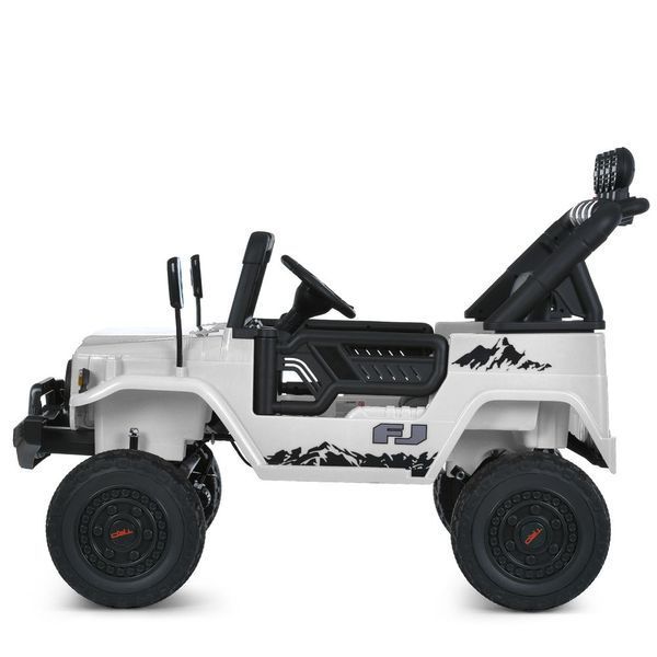 Дитячий електромобіль джип Bambi Racer 2566AEBLR-1 (24V), 4 мотори 35W, EVA колеса, пульт 2.4G, MP3, білий 2566AEBLR-1(24V) фото