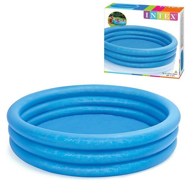 Надувной детский бассейн Intex 58426 Crystal Blue, 147 x 33 см, 330 л, синий 58426 фото