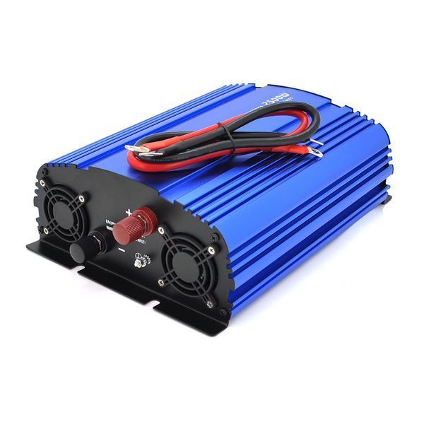 Інвертор напруги Tommatech MS-2500, 24V/220V, 2500W з апроксимованою синусоїдою, 2Shuko, USB, 2*клемні дроти, 10 запобіжників, Q2 29769 фото