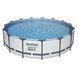 Каркасний басейн Bestway 56488 круглий 457&times;107 см Steel Pro MAX з фільтр-насосом, драбиною та тентом 56488 фото 1