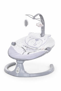 Заколисуючий центр EL CAMINO ME 1116 CUTE Gray | Дитяча електрична гойдалка-шезлонг для немовлят з пультом, Bluetooth та музикою ME 1116 Gray фото