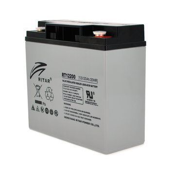 Акумуляторна батарея AGM RITAR RT12200, Gray Case, 12V 20.0Ah ( 181 х 77 х 167 ) Q4 2982 фото
