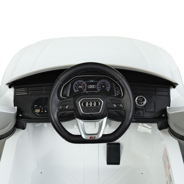 Дитячий електромобіль Audi Q8 JJ2066EBLR-1, 2 мотори, EVA колеса, пульт 2.4G, білий JJ2066EBLR-1 фото