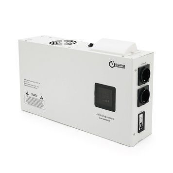 Стабілізатор напруги релейний настінного монтажу Europower SLIM-10000SBR LED, 10KVA 9000W, 140-270Vac, 2SHUKO, Q1 (515*270*205) 13.5 кг 1035 фото