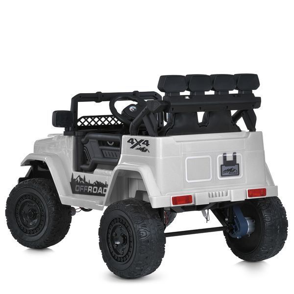 Детский электромобиль джип JJ2122EBLR-1 Bambi Racer 4x4, 12V 9Ah, EVA колеса, пульт 2.4G, MP3, USB, свет, белый JJ2122EBLR-1 фото