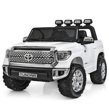 Дитячий електромобіль джип Toyota Tundra JJ2266AEBLR-1 білий, 2 мотори, акумулятор 12V7Ah, EVA колеса, 2-місний, пульт 2.4G JJ2266AEBLR-1 фото