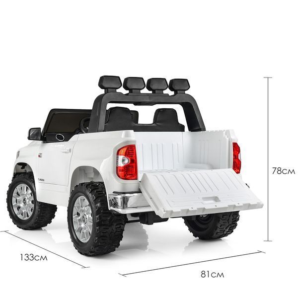 Дитячий електромобіль джип Toyota Tundra JJ2266AEBLR-1 білий, 2 мотори, акумулятор 12V7Ah, EVA колеса, 2-місний, пульт 2.4G JJ2266AEBLR-1 фото