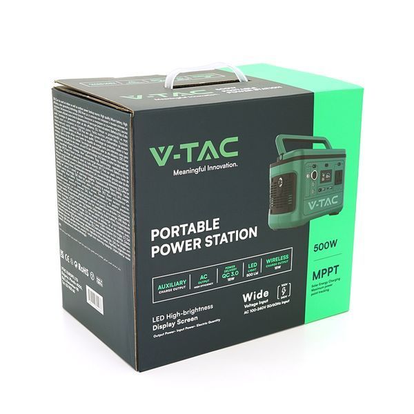 Портативный источник питания V-TAC VT-606, 500W, (26.2Ah /21.6V 568Wh)(275x170x200) 5.4kg 38061 фото