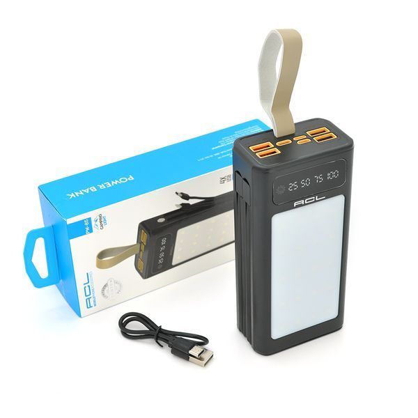 Powerbank ACL PW-85 30000mAh, 22.5W, LIGHTER, Кабелю Type-C + Lighting, 0.70 kg, Black, Box 37711 фото