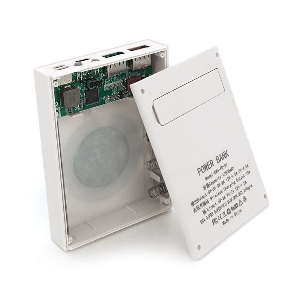 Power bank Voltronic CX4-PD-QIMagnetic під 4х18650, Magnetic Wireless Charger, Output:22.5W, Micro-USB, Type-C, Lightning, ABS, PVC, White, BOX 37109 фото
