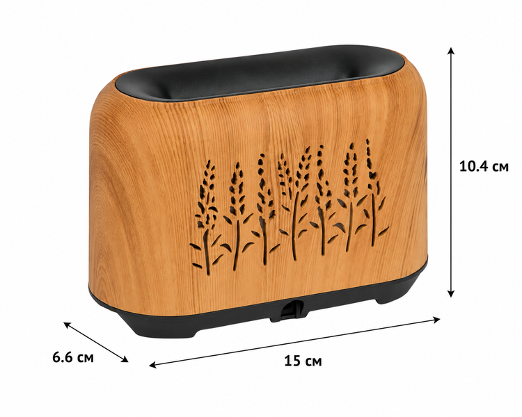 Зволожувач повітря Aroma Diffuser KP-812 з LED-підсвіткою, ультразвуковий аромадифузор 150 мл, 15&times;6,6&times;10,4 см 122246 фото