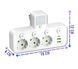 Мережевий фільтр-розгалужувач J24U з нічником, 3 розетки EU, 2 USB + Type-C, 2500 Вт, із заземленням та окремими вимикачами 0256/МК фото 2