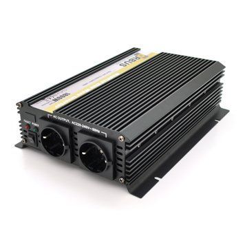 Инвертор напряжения ORBUS ORMS24-1800 (1800Вт), 24/220V, approximated, 2 Shuko, клемные провода, 5 предохранителей, Box.Q20 29014 фото