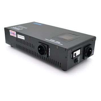 Стабілізатор напруги релейний Conter SVR-5000VA/3750W однофазний, напольного монтажу, LED дисплей, DC150-270V, AC230&plusmn;8%, 2*Shuko, Q4 28943 фото