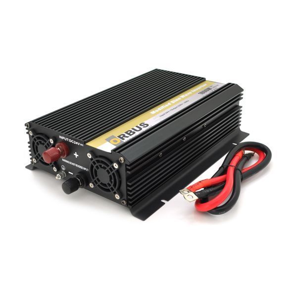 Інвертор напруги ORBUS ORMS24-1800 (1800Вт), 24/220V, approximated, 2 Shuko, клемні дроти, 5 запобіжників, Box.Q20 29014 фото