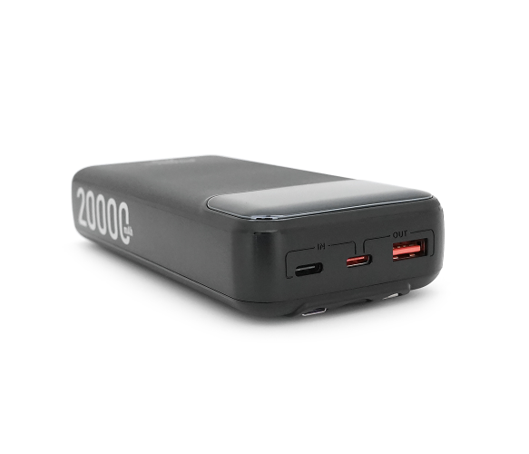 Powerbank ACL PW-117 20000 mAh PD 22.5W з кабелями USB-C/Lightning чорний 45611 фото