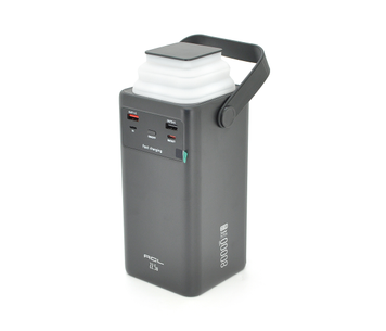 Powerbank ACL PW-152 80000 mAh 22.5W з 4 кабелями та ліхтарем чорний 45947 фото