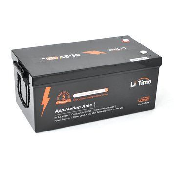 Акумулятор Li-TIME LiFePO4 BASIC 51,2V 100Ah 5120Wh(100/100A), заряд 57.6В/12А, (520 x 269 x 220мм) , 36.4kg, Q1 44801 фото