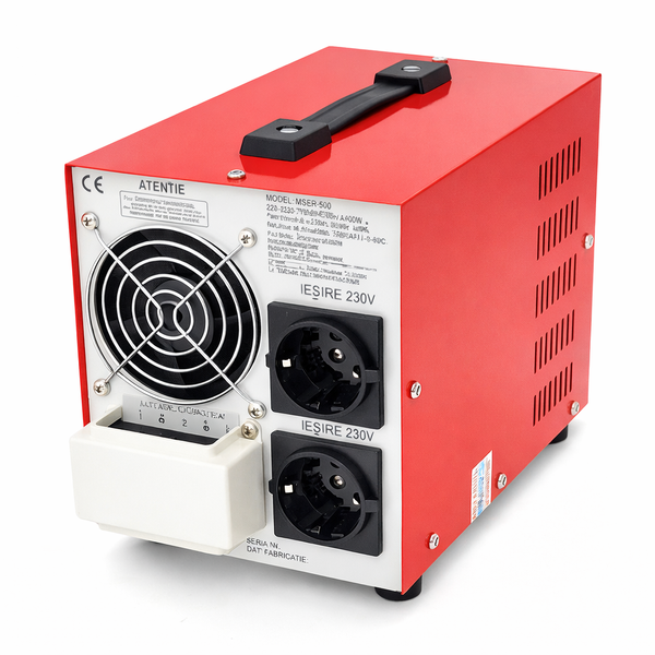Стабілізатор напруги Conter MSER 5000 VA-V2/3750W однофазний, сервопривід, монтажу підлоги, LED дисплей, DC130-260V, AC230&plusmn;3%, 2*Shuko, 161x255x178mm, 9.9kg 45626 фото