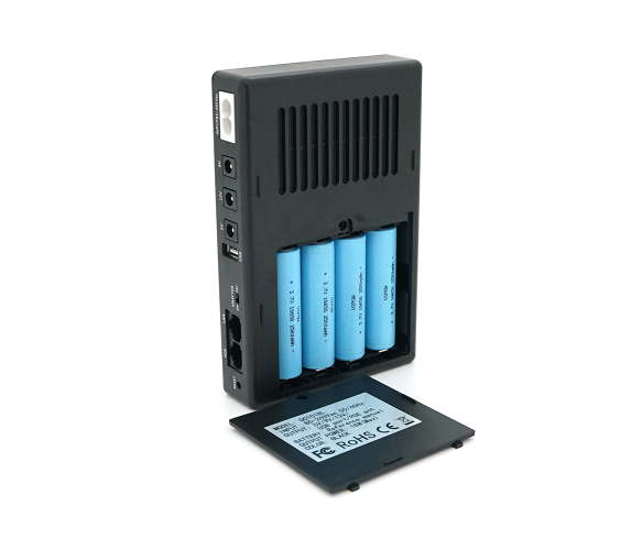 ИБП UPS-18W DC1018P YT45103 для роутеров/коммутаторов/PON/POE-430, 5//9/12V, 1A, 10000MAh(съемные 4*2500MAh), Black, BOX YT45103 фото