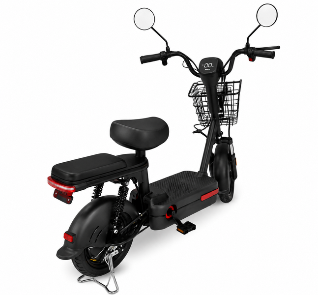 Електровелосипед VELOVA MINI 450W з амортизацією, до 30 км/год, чорний 0270/МК фото